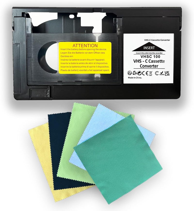 BECBOLDF VHS-C to VHS Motorized Cassette Adapter - Tape Converter for Playback on Standard VHS Players. for VCA115 (Not Compatible with Hi8, 8mm, or Mini DV Tapes) - Image 1